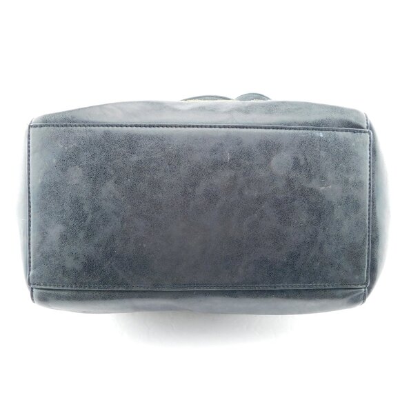 FRYE + Madison West Black Large Studded Leather Satchel Tote Handbag - Picture 4 of 9